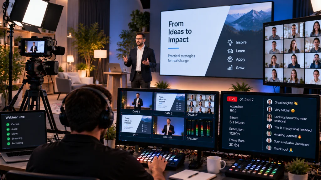 Production de webinars de luxe